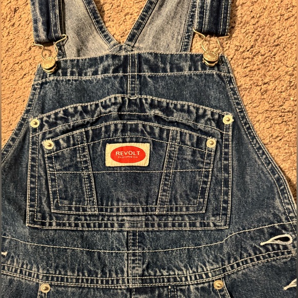 Vintage Revolt Blue Denim Overalls - Picture 3 of 6